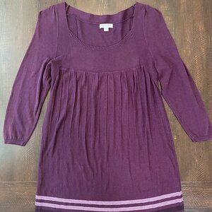 Liz Lange Women’s XXL Purple Maternity Dress 3/4 Sleeve Stretch Knit